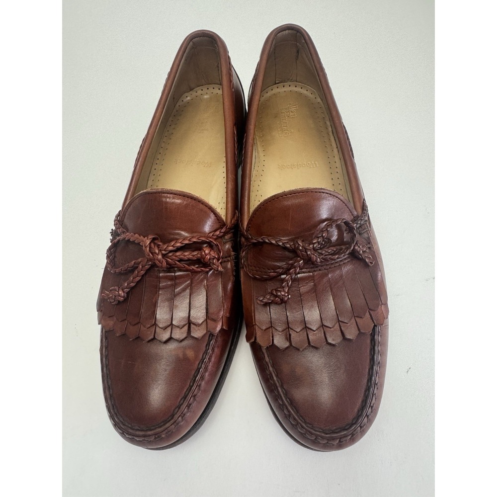 Allen Edmonds Woodstock Brown Kiltie Slip On Loafers Dress Casual Shoes 11.5 D